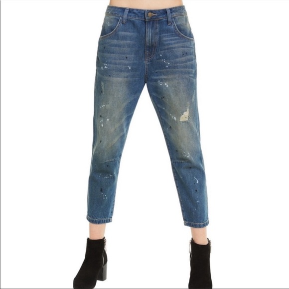 Wildfox Paint Splatter Boyfriend Jeans - Picture 1 of 7